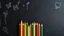 Placeholder: A blackboard sketch with a bunch of colored pencils in the middle of the image