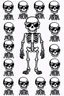 Placeholder: skeleton whit cool sunglasses, GG emotes, sprite sheet