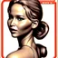 Placeholder: Jennifer Lawrence on a baseball card