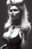 Placeholder: Brigitte Bardot as evil queen in black leather, leather, busty, cleavage, angry, stern look. character design by cory loftis, fenghua zhong, ryohei hase, ismail inceoglu and ruan jia. unreal engine 5, artistic lighting, highly detailed, photorealistic, fantasy.