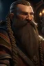 Placeholder: dnd character art of dwarf, long braided beard, high resolution cgi, 4k, unreal engine 6, high detail, cinematic, concept art, thematic background, well framed, atatürk