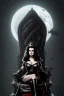 Placeholder: painting of lisa ann as evil queen in black leather, sitting on a throne, leather, angry, stern look, volumetric lighting, particales,highly detailed,cinematic, deep colours,8, highly detailed, digital painting, artstation, concept art, smooth, sharp focus,