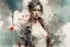 Placeholder: A gorgeous woman, full length portrait, perfect anatomy, hyper detailed digital painting, , Yoji Shinkawa, Ismail Inceoglu, Jeremy Mann, Carne Griffiths, splash art, watercolor ink splatter, oil on canvas, deep color, rich contrast, deviantart, Behance HD, Sketchlab