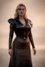 Placeholder: Kate Winslet as evil queen in black leather gown, cleavage, angry, stern look unreal 5, octane render,cinema4d, dynamic lighting, dramatic lighting, 4k, redshift render, highly detailed, hyper realistic