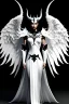 Placeholder: angel, demon, angel demon hybrid, half angel, half demon, black angel wings, white demon wings, black and white, balance, horns, armor, noble clothes, black and white armor, black and white clothes