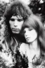 Placeholder: Jim Morrison and Pamela Courson ,music, ignoreNSFW, watermark, bohemian style , blurry,beautiful,elegant,roses, fantasy