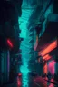 Placeholder: Street in Mexico City in cyberpunk style.