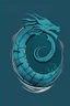 Placeholder: minimalist logo featuring ouroboros in a katamaran in gothic style and blue-green hues.