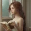 Placeholder: Study girl, curl hair read a book in by the window, ultra detail, real photo realistic, unreal engine, cinematic lighting --ar 1:1 creative