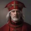 Placeholder: game avatar, man, portrait, face, grey hair, cardinal priest, religion, red, medieval, red hat,