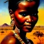 Placeholder: Drawing of 'woman from Mursi tribe',sweet stare,painting by Earl Norem, simon Bisley,frazetta,西嘛哒, evan lee, Vallejo,kelly,Paul Gauguin oil on canvas, cinematic composition, extreme detail,fit full head inside picture,8k