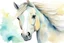 Placeholder: watercolor horse head child paint