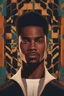 Placeholder: extraordinarily handsome dark skin african american man with sharp prominent jaw-line, perfect symmetrical features, high cheekbones, photo-realistic, HD, in color ,front facing ,clean shaven, short hair, no flaws, in color