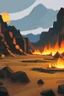 Placeholder: an simple inferno landscape with rocks