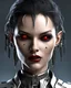 Placeholder: Cybernetic female vampire, photorealistic, dynamic lighting, sharp focus, shadowplay