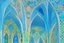 Placeholder: blue and turquoise arches by artist "Dorian Haqmoun"