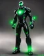 Placeholder: Super IRONMAN armor, kryptonite powered, black armor, black chrome, green lights, built by wayne enterprises, designed by stark industrieshttps://stablecog.com/generate?o=37b70ee1-cbf6-4de2-8ffe-0e02f33ce34f