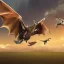 Placeholder: flying cows with wings fighting dragongs