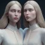 Placeholder: portrait of twin sisters, ultra-realistic, highly detailed, masterpiece, delicate detailed, sharp focus, insanely detailed, fantasy art, intricate detailed, elegant, fog, Special Lighting, Vibrant, color Scheme, unreal engine 5, trending on artstation