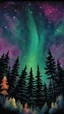 Placeholder: a painting of a night sky with stars and trees, magical forest backround, colorful night sky, night forest background, trees and stars background, night sky background, northern lights background, night background, background is made of stars, colorful stars, stary night painting, magical forest background, cosmic night background, galaxy background, painting of a forest, colorful landscape painting