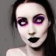 Placeholder: Portrait of a funny smart chill esoteric beautiful goth girl 20years old, photorealistic