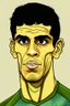 Placeholder: Bruno Guimarães Brazilian football player ,cartoon 2d