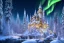 Placeholder:  white and gold crystal castle，waterfall, winter snow flakessnow, northern Lights, full of details, smooth, bright sunshine，soft light atmosphere, light effect，vaporwave colorful, concept art, smooth, extremely sharp detail, finely tuned detail, ultra high definition, 8 k, unreal engine 5, ultra sharp focus