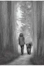 Placeholder: Forest, old couple walking, model style, hyper realistic, accurate, delicate, extremely detailed, Graphic novel style, wide-angle, front view, open aperture, superfine pencil