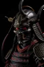 Placeholder: samurai with crescent moon helmet and oni samurai mask p