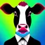 Placeholder: A cow wearing a suit and tie