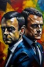 Placeholder: Dessine moi une tableau cubiste de Macron et de Darmanin