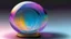 Placeholder: A crystal ball to look into the future, pink, dark blue, orange, yellow, aqua blue, very detailed and realistic