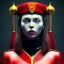 Placeholder: Soviet woman, rounded face, blood, black, red, samurai helmet, decorative color feathers, retro, bamboo, leather, soft color, highly detailed, art stations, concept art, smooth, unreal engine 5, god rays, ray tracing, RTX, lumen lighting, ultra detail, volumetric lighting, 3d, finely drawn, high definition, high resolution.