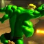 Placeholder: link in zelda fighting the hulk, realistic photo