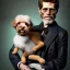 Placeholder: Portrait of an aristocratic Willem Dafoe holding one toy poodle in his arms, 8k, HD, cinematography, photorealistic, Cinematic, Color Grading, Ultra-Wide Angle, Depth of Field, hyper-detailed, beautifully color-coded, insane details, intricate details, beautifully color graded, Cinematic, Color Grading, Editorial Photography, Depth of Field, DOF, Tilt Blur, White Balance, 32k, Super-Resolution, Megapixel, ProPhoto RGB, VR, Halfrear Lighting, Backlight, Na