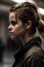 Placeholder: Beautiful Emma Watson, naughty face, hight ankle boots, ponytail hair, 4K resolution, Full HD, image, sharp picture, extreme realistic photo