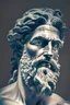 Placeholder: Ancient Greek man with the face of Zeus, black and white