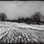 Placeholder: Snow field, by Claude Monet, Black and White, 4k