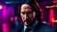 Placeholder: keanu reeves as john wick in a nightclub, vibrant, beautiful, crisp, detailed, ultra detailed, intricate, serious face, serious pose, john wick black glasses