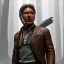 Placeholder: stunning photo realistic detailed head to waist portrait of harrison ford as han solo in star wars with photo realistic short hair by alice zhang,Sam Spratt, Yi Fan, Houston Sharp, Matija Obrovac, Sharp focus, brown eyes, weathered skin,space jacket from star wars, octane render, intricate