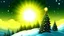 Placeholder: Fantasy cartoon style: Once upon a snowy hill. There are many pine trees on the hill, The sun is shining and the snow sparkled like a million tiny diamonds.