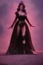 Placeholder: Amy Dumas as evil queen in black leather gown, evil, busty, cleavage, curvy, angry, stern look. character design by cory loftis, fenghua zhong, ryohei hase, ismail inceoglu and ruan jia. unreal engine 5, artistic lighting, highly detailed, photorealistic, fantasy