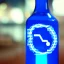 Placeholder: A digital message in a glass bottle. The message is the creation of artificial intelligence.