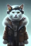 Placeholder: Cyberpunk Portrait of cyborg cat child with brown hair and with cute face, north pole snowy vibe , perfect composition, hyperrealistic, super detailed, 8k, high quality, trending art, trending on artstation, sharp focus, studio photo, intricate details, highly detailed, by greg rutkowski