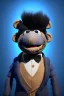 Placeholder: Waist up muppet Portrait, Xi Jinping as muppet doll, Black suit, photo studio, blue background, unreal engine 5, concept art, art station, god lights, ray tracing, RTX, lumen lighting, ultra detail, volumetric lighting, 3d.