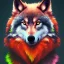 Placeholder: Wolf, red, orange, yellow, green, blue, purple, masterpiece, expert, 8K, hyperrealism, sharp focus, cinematic lighting