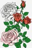 Placeholder: rose flower picture coloring book