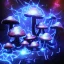 Placeholder: Spherical Frost metal magic armoured lightning Mycelium MUSHROOMS stars galaxy SPACE lANDSCAPE BURNING IN BLUE FLAMES hellfire abyss math chaos