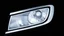 Placeholder: vehicle headlight(with chrome trim) on black background, add details and inner glow