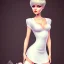 Placeholder: Russian short hair beautiful tomboy boyish boylike wide hips round hips with a short man's haircut and boyish features shortcut in black girlish nightgown in hotel wedding night